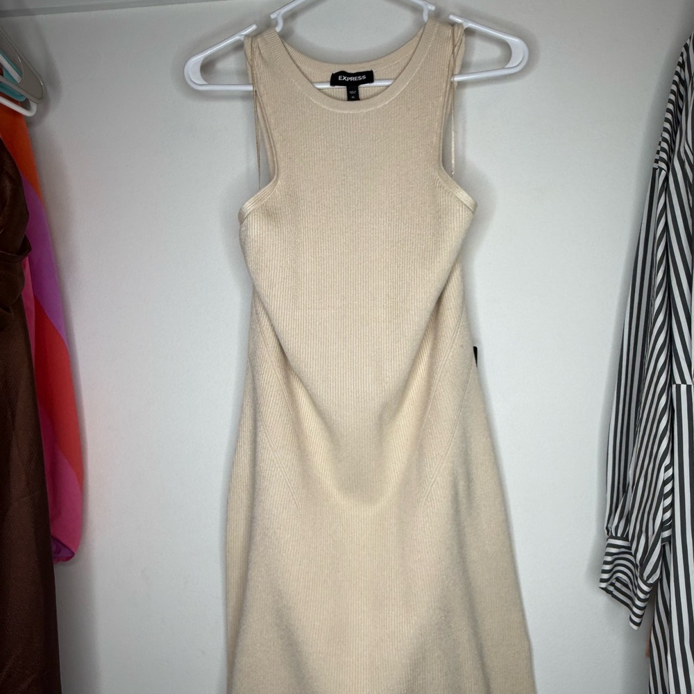 Express Cream Mini Dress - Picture 2 of 4